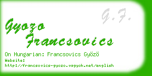 gyozo francsovics business card